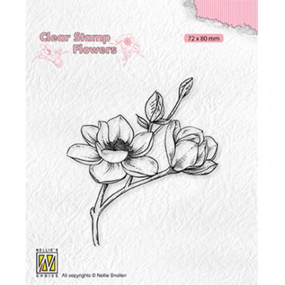 Nellie's Choice Clear Stamp -Blooming Branch Magnolia